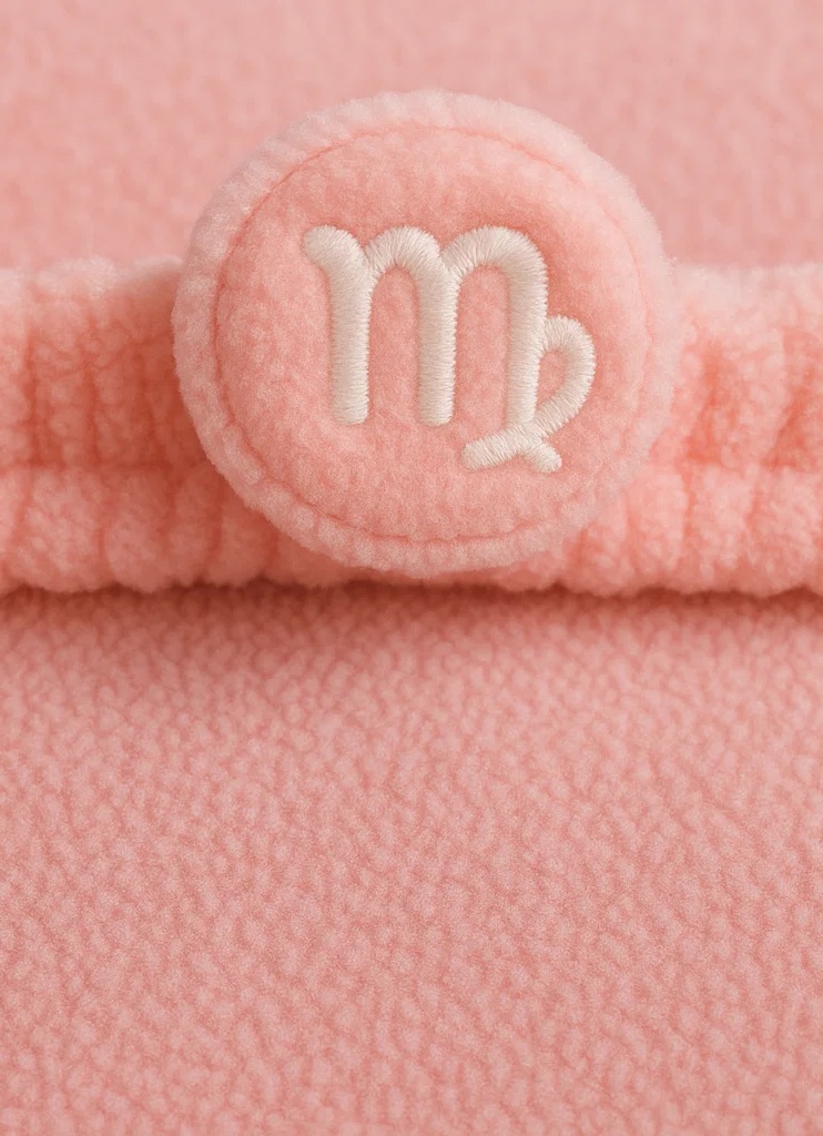 Virgo Symbol Baby Headband – Minimalist Plush Zodiac Style